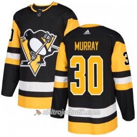 Män Ishockey Pittsburgh Penguins Tröja Matt Murray 30 Adidas 2017-2018 Svart Authentic